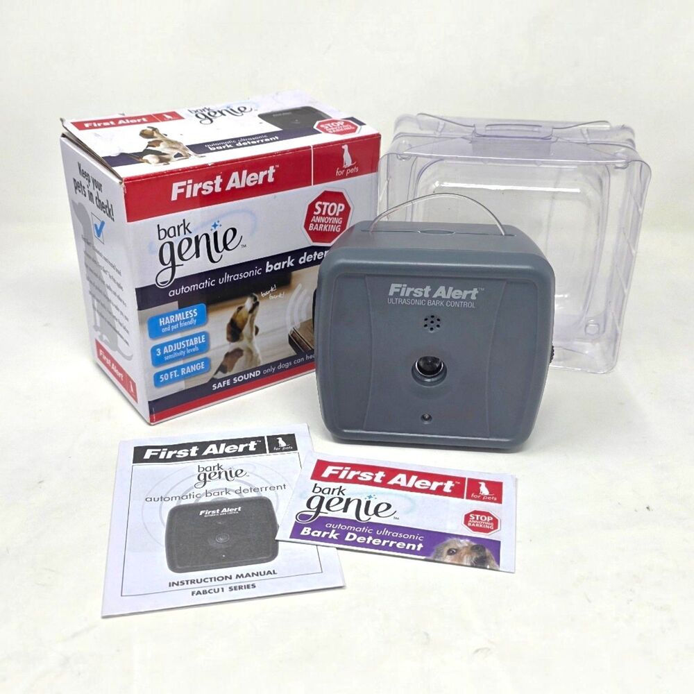 First Alert Bark Genie Automatic Ultrasonic Bark Deterrent Device FABCU1G-001